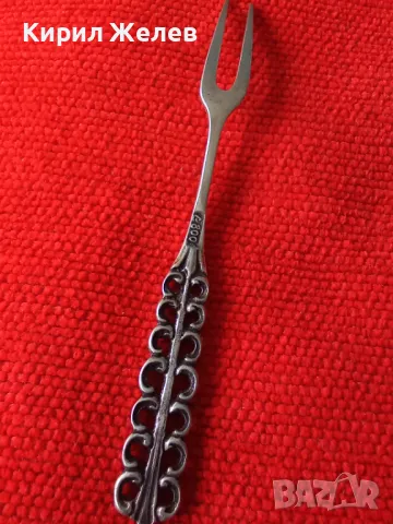 СТАРА НЕМСКА АЖУРНА КОЛЕКЦИОНЕРСКА ДЕСЕРТНА СРЕБЪРНА ВИЛИЧКА СРЕБРО 800 ПРОБА 42996, снимка 18 - Колекции - 44372704