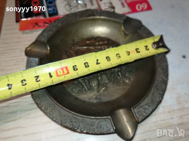 ПЕПЕЛНИК-МЕД/МЕСИНГ-ВНОС SWEDEN 2408251043LCHERY, снимка 8 - Антикварни и старинни предмети - 51470787