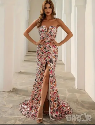 Бална/официална рокля с пайети , снимка 1