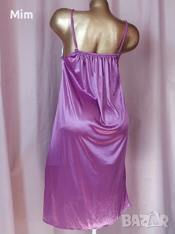 М Сатенена нощница в лилаво , снимка 5 - Нощници - 53992078