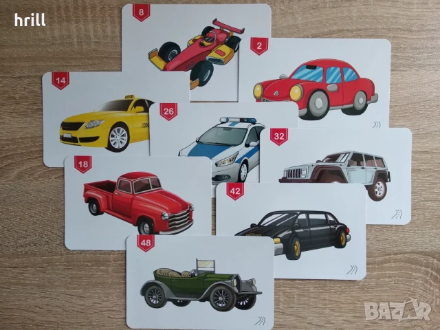 50 флашкарти Превозни средства образователни помагала логопедични, снимка 3 - Детски книжки - 50465491