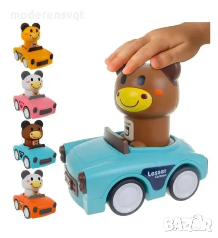 Сензорна играчка Количка с животни 4в1 за деца