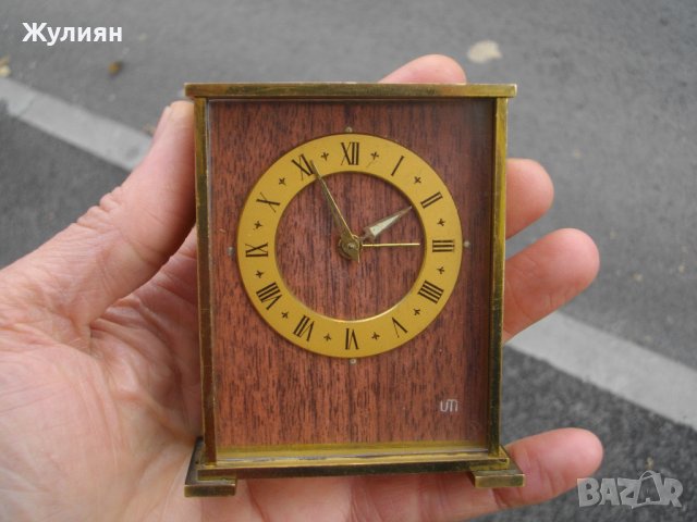 КОЛЕКЦИОНЕРСКИ БРОНЗОВ БУДИЛНИК UTI FRANCE, снимка 2 - Антикварни и старинни предмети - 38797659