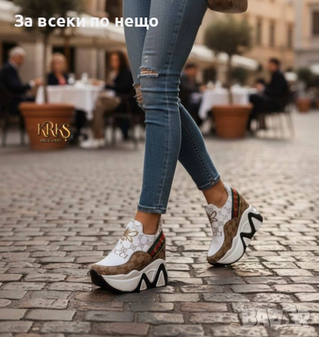 Gucci Дамски Маратонки На Платформа👟Дамски Спортни Обувки Гучи - Налични Различни Цветове Код SK311, снимка 4 - Маратонки - 52598581