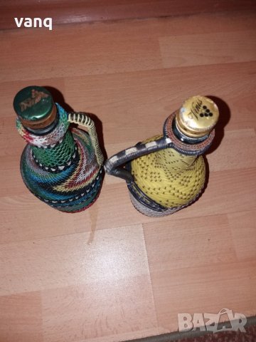 Плетени бутилки с дръжки-700мл, снимка 4 - Антикварни и старинни предмети - 30846567