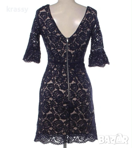 НОВА елегантна дамска рокля от дантела с отворен гръб (размер XS-S), снимка 2 - Рокли - 53065053