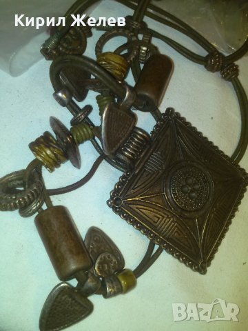 ЛЕТЕН ВИНТИДЖ АРТ БРОНЗОВ МЕДАЛЬОН КОЛИЕ 74011, снимка 7 - Колиета, медальони, синджири - 29637397