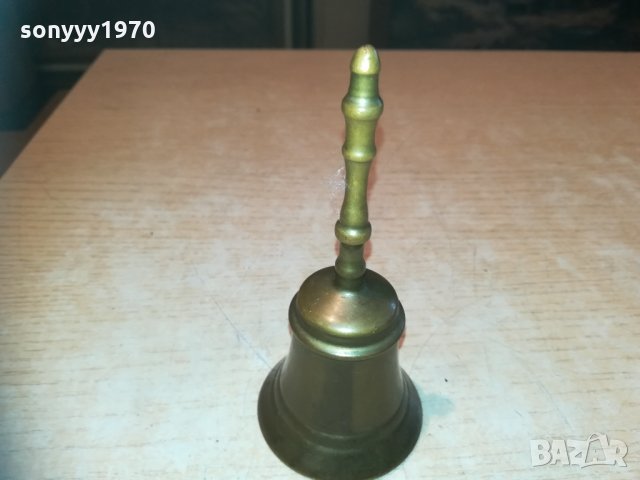 мед/месингова камбанка-масивна-внос франция, снимка 2 - Антикварни и старинни предмети - 30204101