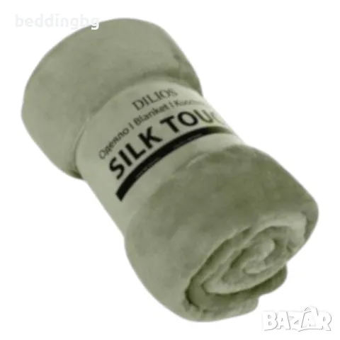 Поларено одеяло Silk Touch - Меко пастелно зелено одеяло за хладни вечери, диван