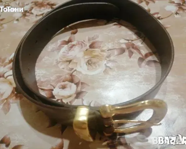 Нов Италиански Стилен Дамски Колан Изцяло от Естествена Кожа 100см., снимка 6 - Колани - 48267847