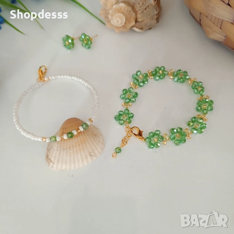 Ръчно изработен комплект , снимка 3 - Колиета, медальони, синджири - 54167944