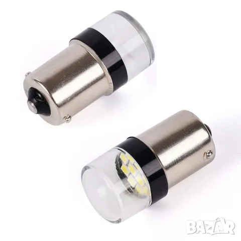 LED крушки BA15S 12V 2 броя