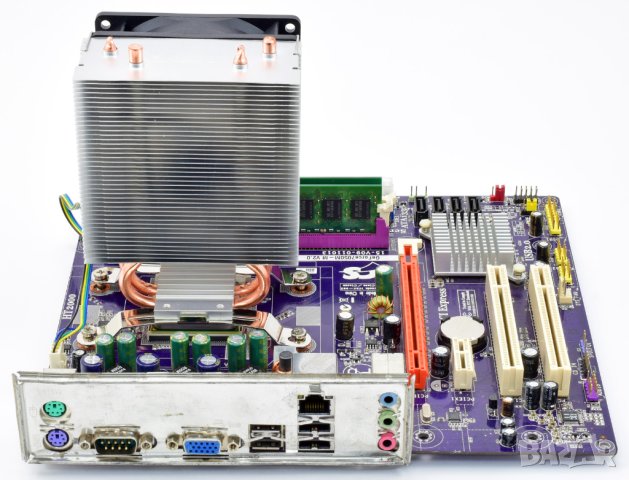 Дънна платка ELITEGROUP GeForce7050M-M + CPU AMD Athlon 64 X2 3800 + 2x2 GB RAM + ОХЛАДИТЕЛ, снимка 4 - Дънни платки - 42746781