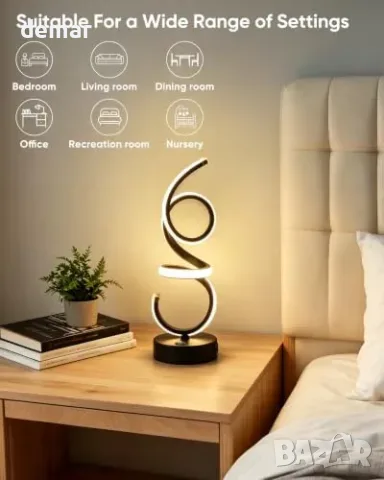Сензорна LED настолна лампа във форма на нота, USB порт, британски щепсел, снимка 6 - Настолни лампи - 56216835
