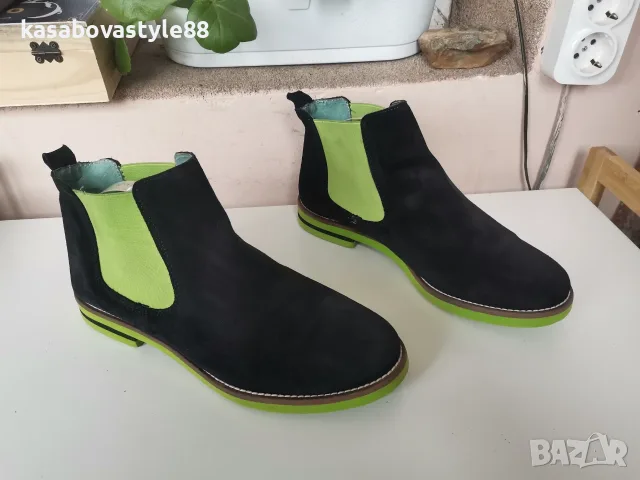 Дамски боти Естествен велур 39н., снимка 10 - Дамски боти - 56529815