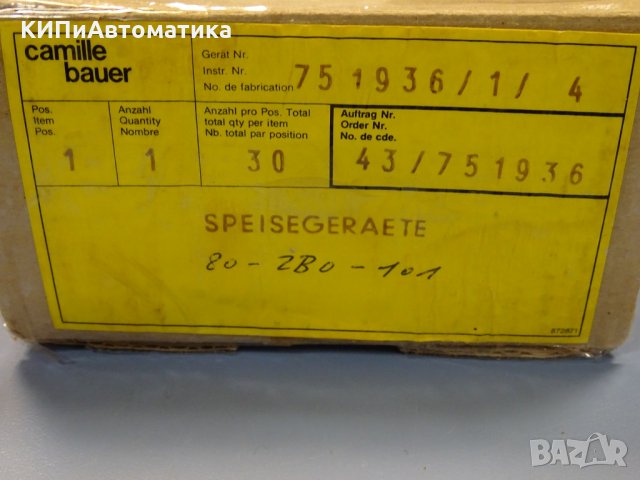 конвертор Camille Bauer 80-2OB-101, снимка 7 - Резервни части за машини - 35180166