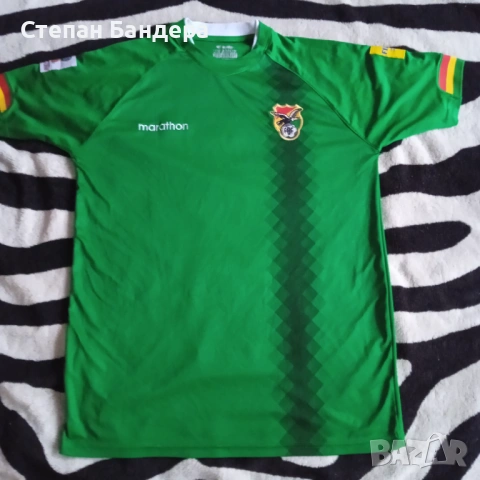 НОВА БЕЗ ЕТИКЕТ BOLIVIA L Marathon WC2018 CONMEBOL оригинална фланелка тениска Боливия