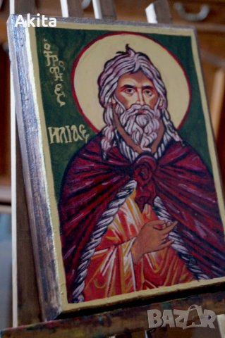 Икона на св.Пророк Илия, снимка 4 - Икони - 36731673