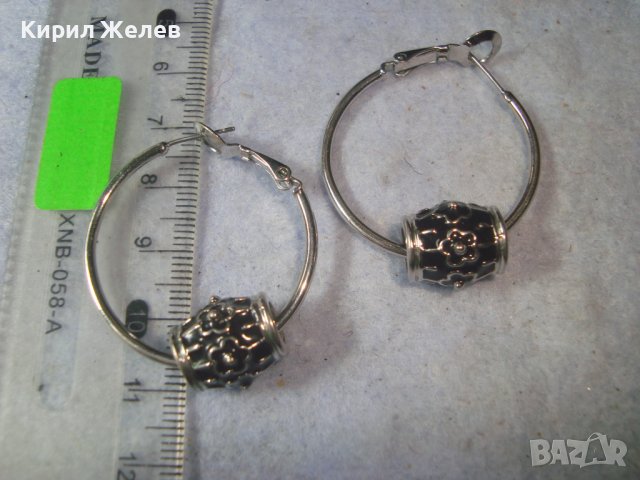 СРЕБРИСТИ ВИНТИДЖ АРТ ОБЕЦИ от НЕРЪЖДАЕМА БЛАГОРОДНА СТОМАНА 31355, снимка 3 - Обеци - 38067822