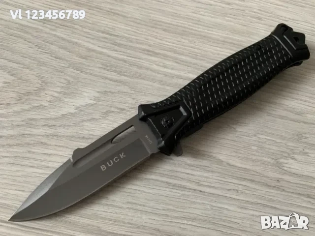 Сгъваем автоматичен нож Buck-Da148-90х225 мм Black eddition