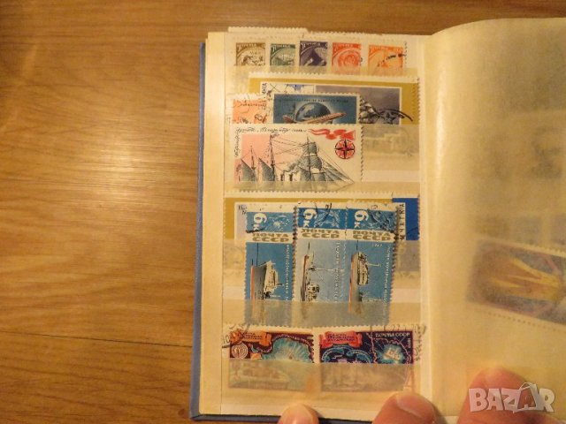 Колекция от 100 стари пощенски марки - синя корица  - птици, риби, цветя, красиви местности, видни л, снимка 8 - Филателия - 40792355