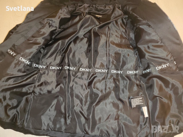 Зимно яке DKNY в класически черен цвят, снимка 9 - Якета - 54117452