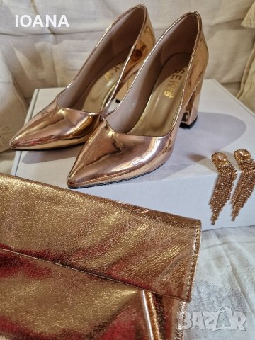 ЛОТ В РОЗОВО ЗЛАТО, снимка 3 - Дамски елегантни обувки - 44351118