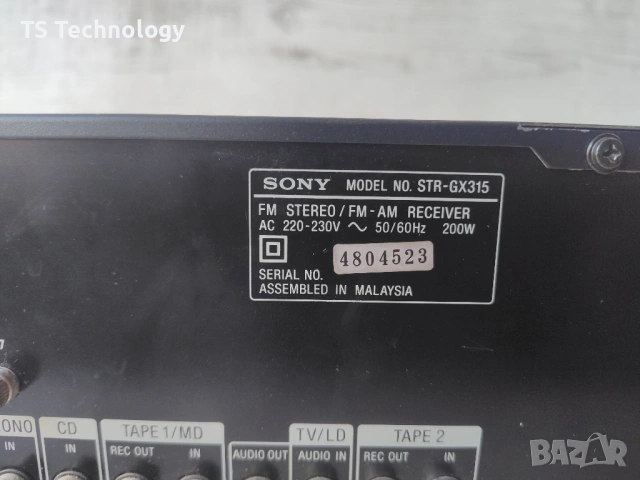 Усилвател SONY STR-GX315, снимка 6 - Ресийвъри, усилватели, смесителни пултове - 53215257
