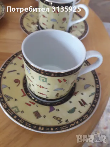 Продавам Египетски сервиз за кафе от 6 бр. чаши с чинийки , снимка 4 - Сервизи - 49696188