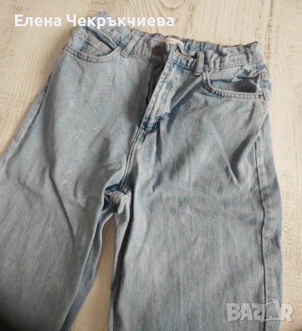 Дънки с висока талия, размер С, снимка 7 - Дънки - 54217064