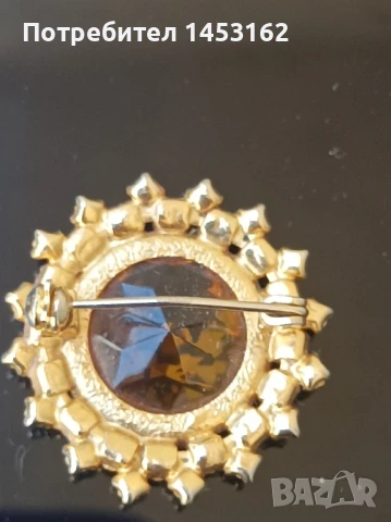 Винтидж чешка брошка, снимка 3 - Други - 50598213