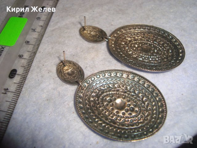ПОСРЕБРЕНИ ЕТНО - СТИЛ СТАРИ ОРНАМЕНТИРАНИ ОБЕЦИ за НОСИЯ УКРАСА 7071, снимка 5 - Обеци - 36631787