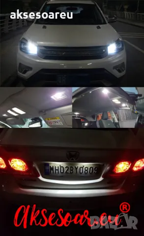 Габаритни 2 крушки BA9S 5 SMD 5050 Автомобилна LED вътрешна лампа крушка за Регистрационен номер , снимка 9 - Аксесоари и консумативи - 48613578