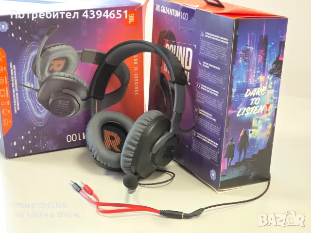 Слушалки JBL Quantum 100, снимка 2 - Слушалки и портативни колонки - 49268937