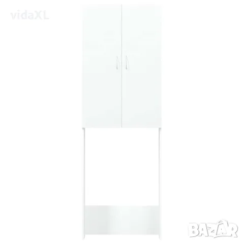 vidaXL Шкаф за пералня, бял, 64x25,5x190 см, снимка 7 - Шкафове - 56147863