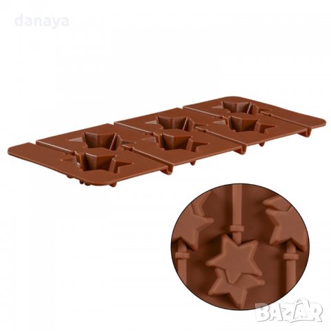 2013 Силиконова форма за близалки Lollipop Звездички, снимка 10 - Форми - 32014082