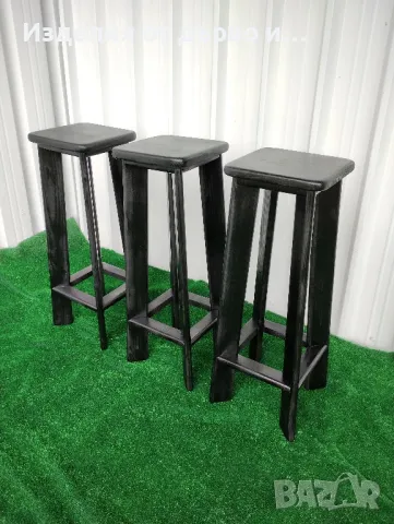 Дървени бар столове от масив , снимка 5 - Столове - 50287928