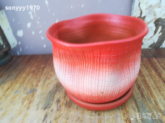 КЕРАМИЧНА САКСИЯ КАШПА 1910251235, снимка 5 - Саксии и кашпи - 52105506