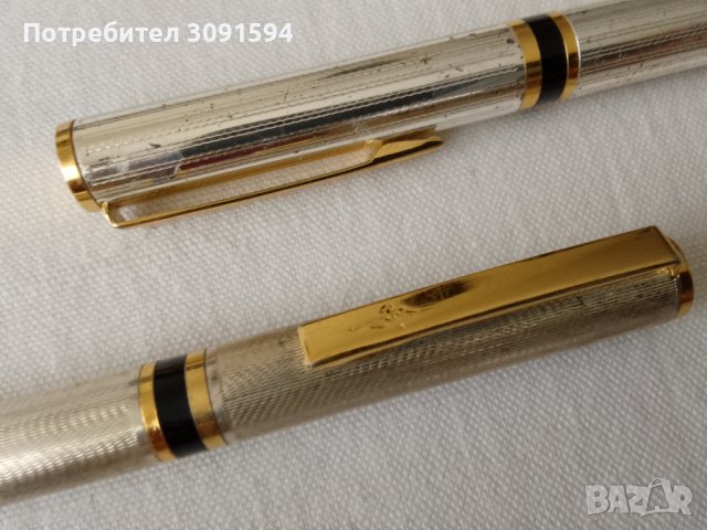 Комплект писалка и химикал със сребърно покритие, снимка 10 - Антикварни и старинни предмети - 42707322