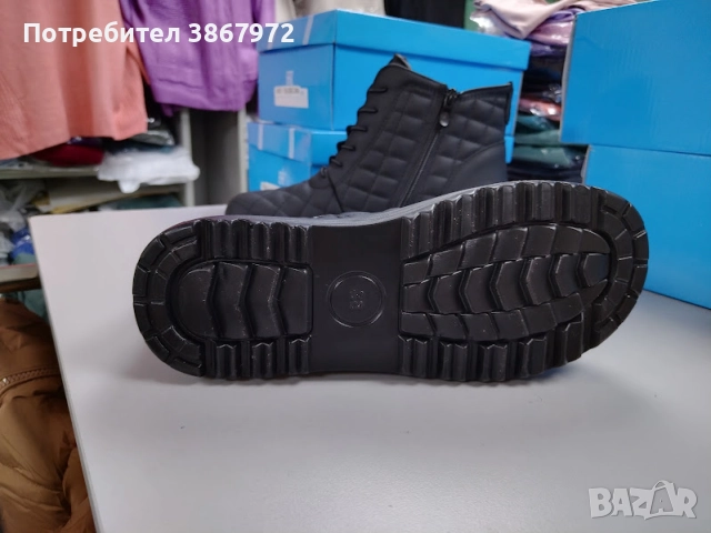 Дамски боти с цип и ластични връзки, снимка 4 - Дамски боти - 52003146