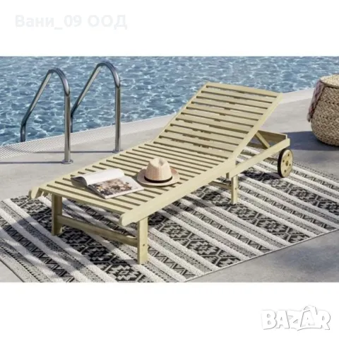 Градински шезлонг от акациева дървесина