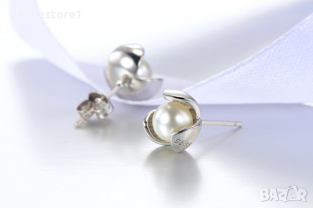 Сребърни обеци 925 - Перли Разкош Код: BX503, снимка 4 - Обеци - 33746278