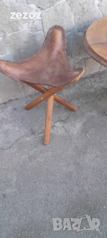 Маса и три стола масив и кожа, снимка 8 - Маси - 49206422