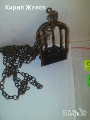 БРОНЗОВ МЕДАЛЬОН СТАТУЕТКА КАФЕЗ за ПТИЧКИ с КАМЪНИ и ВЕРИЖКА 32631, снимка 8 - Колиета, медальони, синджири - 29825557