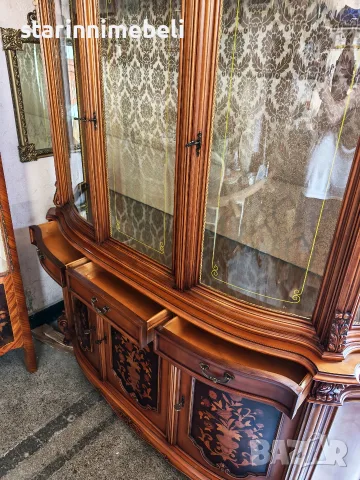 Изискана масивна витрина, снимка 10 - Секции и витрини - 56381948