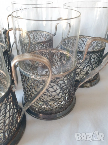 Комплект подстакани, снимка 5 - Антикварни и старинни предмети - 54267684