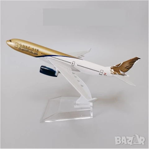 Еърбъс 330 самолет модел макет Gulf Air метален чекиране багаж полет летище