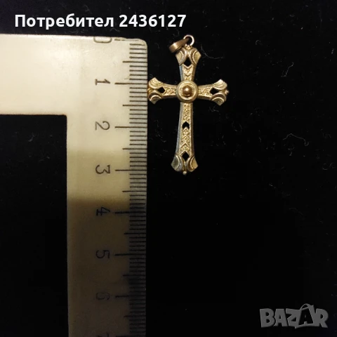 Позлатено кръстче, снимка 4 - Колиета, медальони, синджири - 50554227