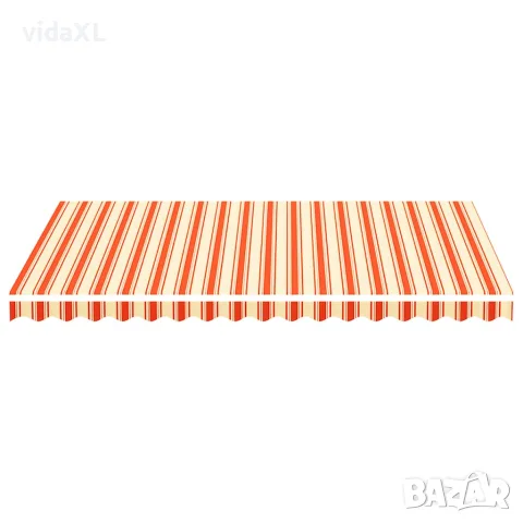 vidaXL Резервен плат за тента, жълт и оранжев, 350x250 см, полиестер, снимка 3 - Облицовки - 56146595