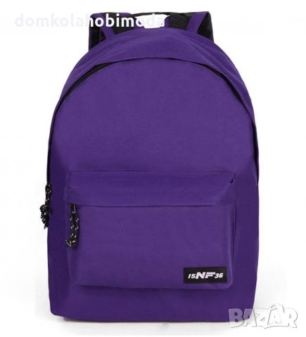 Раница с една преграда и един джоб, С Меки презрамки, 30x12x44 см